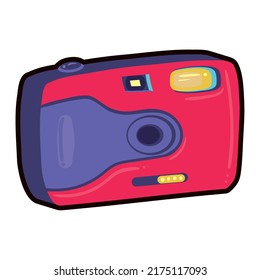 90s camera design over white
