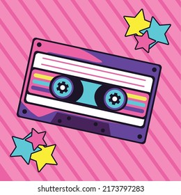 90s casette tape striped background