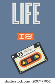 90's Cassatte tape vector file