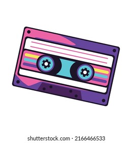 90s cassette icon flat isolated