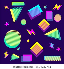 Diseño de fondo conceptual de los años 90, con varios adornos en su interior