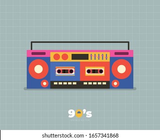 90s Decade Set Icons Vector Illustration Design