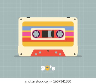 90s decade set icons vector illustration design