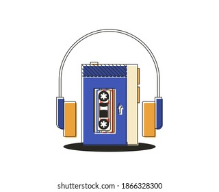 90s decade set icons vector illustration design