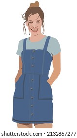 90s fashion and trend outfit of overall short 