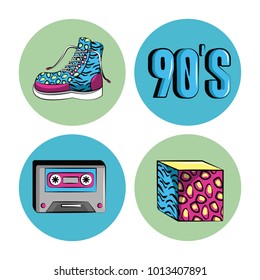90s forever rounds icons