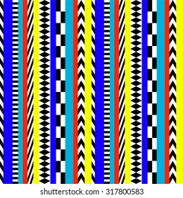 90s Geometrical Stripes Pattern