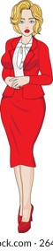 Menina dos anos 90 no vetor de personagem de mulheres vintage de desgaste formal