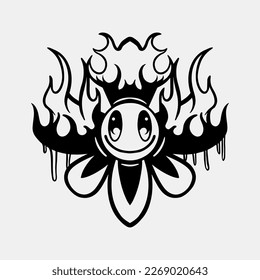 90s Inferno. An Elegant Vector and Element Collection Inspired by Y2K Fire Trends