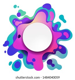 90s inspired modern fluid splatter background design