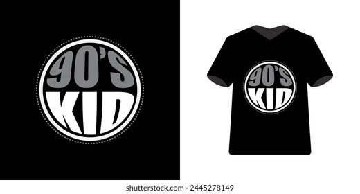 90s Kid Vector T Shirt Design
