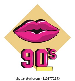 90s lips retro cartoons