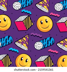 90s nostalgia pattern retro style