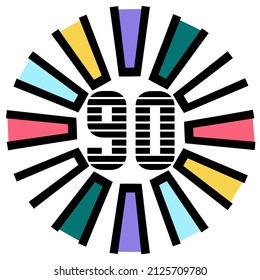 90s nostalgic color icon vector illustration