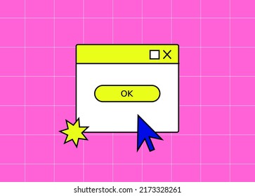 90s Old Pc Window Retro Web Stock Vector (Royalty Free) 2173328261 ...