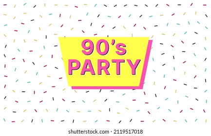 90s party retro memphis style background