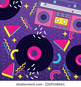 90's pattern background. vector illustration