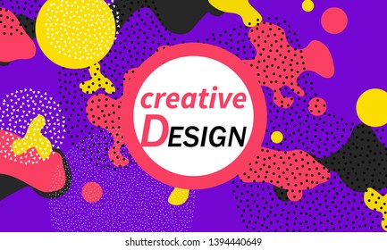 90s pattern. Geometric shapes background. Memphis pattern. Vector Illustration. Hipster style 80s-90s. Abstract colorful funky background.