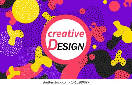 90s pattern. Geometric shapes background. Memphis pattern. Vector Illustration. Hipster style 80s-90s. Abstract colorful funky background.