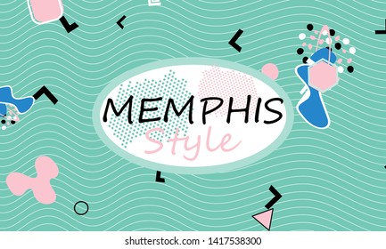 90s pattern. Memphis style. Abstract retro background. Vector Illustration. Hipster style 80s-90s.