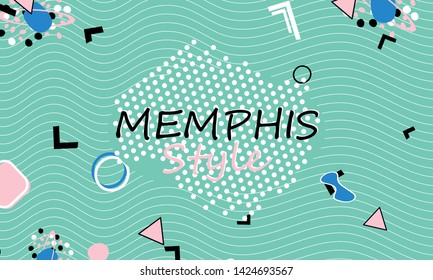 90s pattern. Memphis style. Abstract retro background. Vector Illustration. Hipster style 80s-90s.