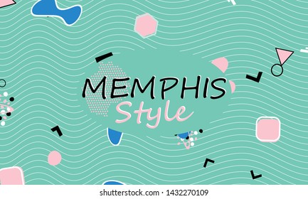 90s pattern. Memphis style. Abstract retro background. Vector Illustration. Hipster style 80s-90s.