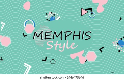 90s pattern. Memphis style. Abstract retro background. Vector Illustration. Hipster style 80s-90s.