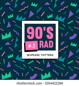 The 90's Rad. 90's Style Seamless Pattern.