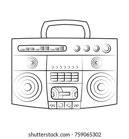 90s Radio Stereo Icon Vector Illustration Graphic Design