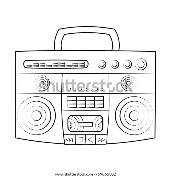 90s\
radio stereo icon vector illustration graphic\
design