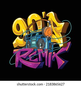90s remix music grafity arts 