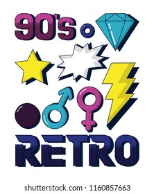 90s retro card design