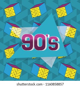 90s retro card design