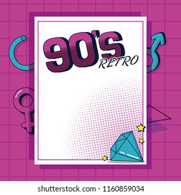 90s retro card design
