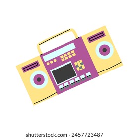 90s retro element or 80s, stereo music or y2k element, retro style. Can use for stickers, banner, greeting card.