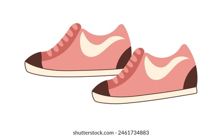 90s retro element - sneakers. Concept of 90s. Y2K, 2000s, 80s retro element.
