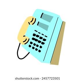 90s retro element telephone or 80s, or y2k element, retro style. Can use for stickers, banner, greeting card.
