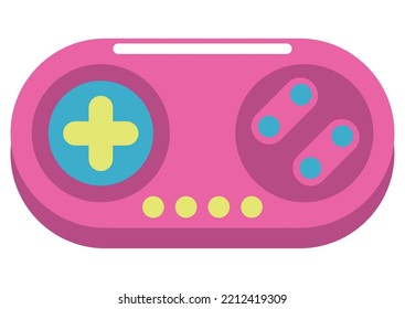 90s retro gamepad isolated icon