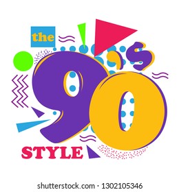90s Retro Logo Design. EPS10