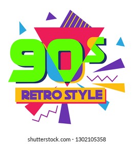90s Retro Logo Design. EPS10