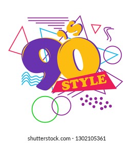 90s Retro Logo Design. EPS10