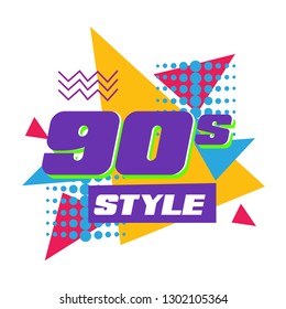 90s Retro Logo Design. EPS10