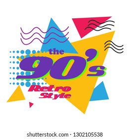 90s Retro Logo Design Eps10 Stock Vector (Royalty Free) 1302105538 ...