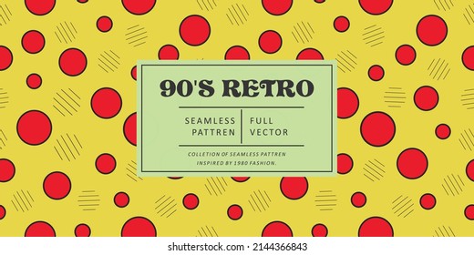 90S Retro Seamless Abstract Shapes Background