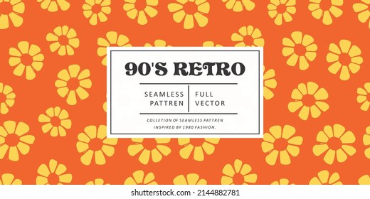 90S Retro Seamless Abstract Shapes Background