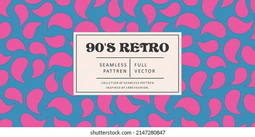 90S Retro Seamless Abstract Shapes Background