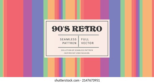 90S Retro Seamless Pattern Vector