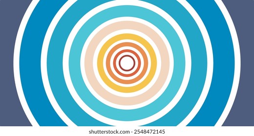 90s círculo de cor estilo retro, papel de parede estilo antigo com cores circulares