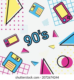 90s seamless pattern background for printing needs 