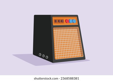 90s style concept. Colored flat vector illustration isolated.